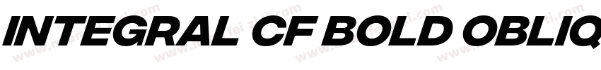 Integral CF Bold Oblique字体转换